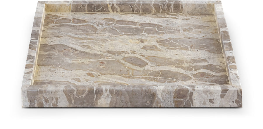 Barletta Genuine Marble Square Tray - Beige