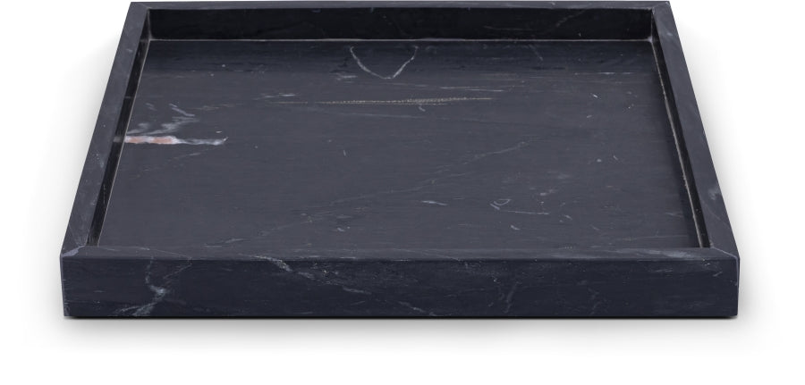 Barletta Genuine Marble Square Tray - Black