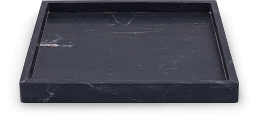 Barletta Genuine Marble Square Tray - Black