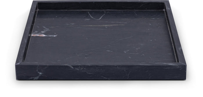 Barletta Genuine Marble Square Tray - Black