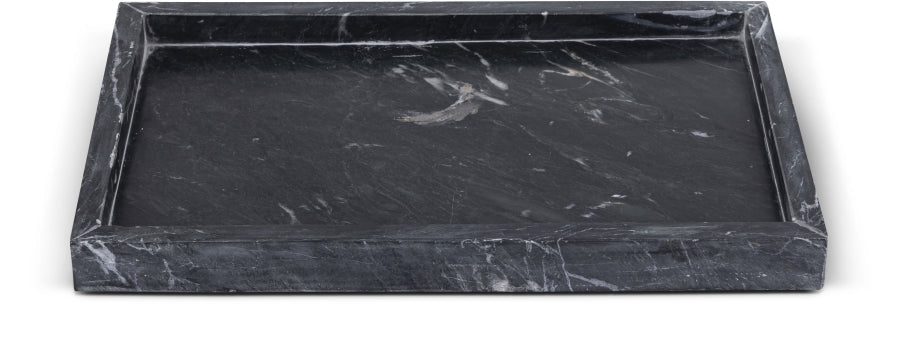 Barletta Genuine Marble Rectangle Tray - Black