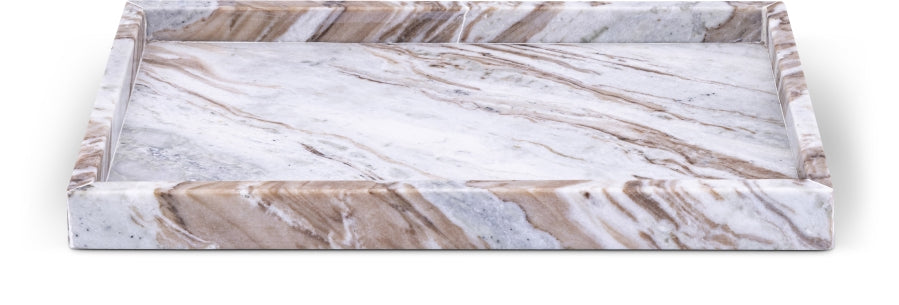 Barletta Genuine Marble Rectangle Tray - Brown