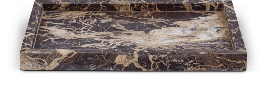 Barletta Genuine Marble Rectangle Tray - Red