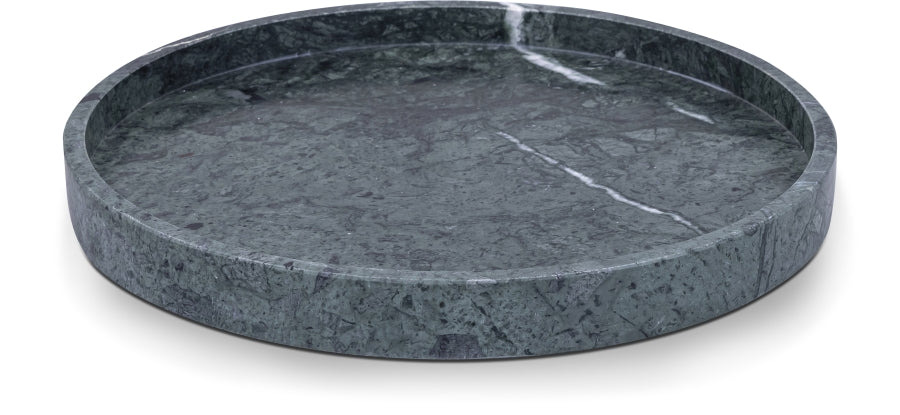 Barletta Genuine Marble Round Tray - Green