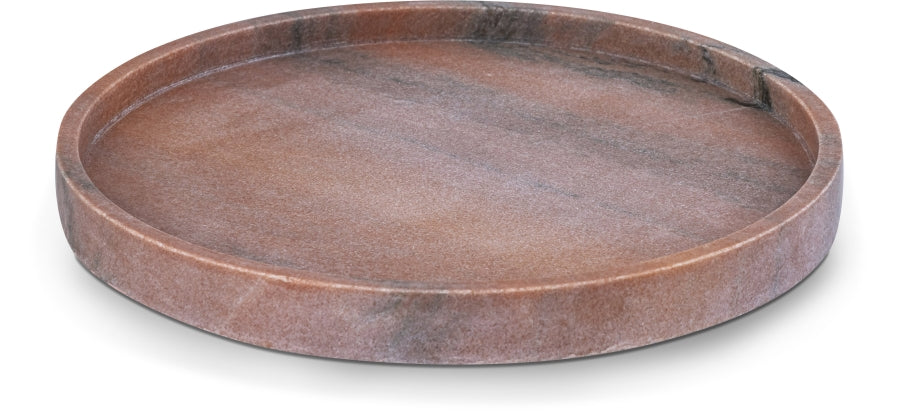 Barletta Genuine Marble Round Tray - Pink