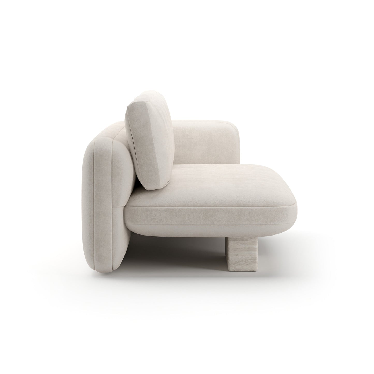 Overlap Raf Loveseat Ecru