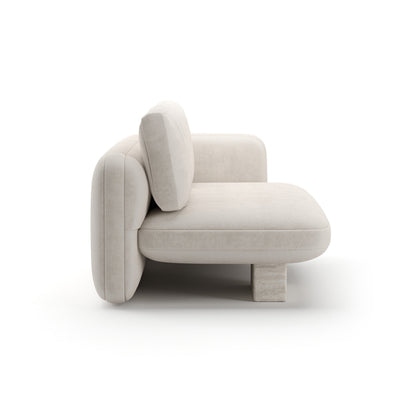 Overlap Raf Loveseat Ecru