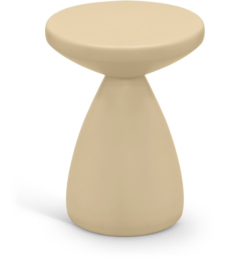 Anika Iron End Table - Beige