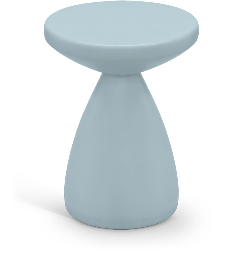 Anika Iron End Table - Light Blue