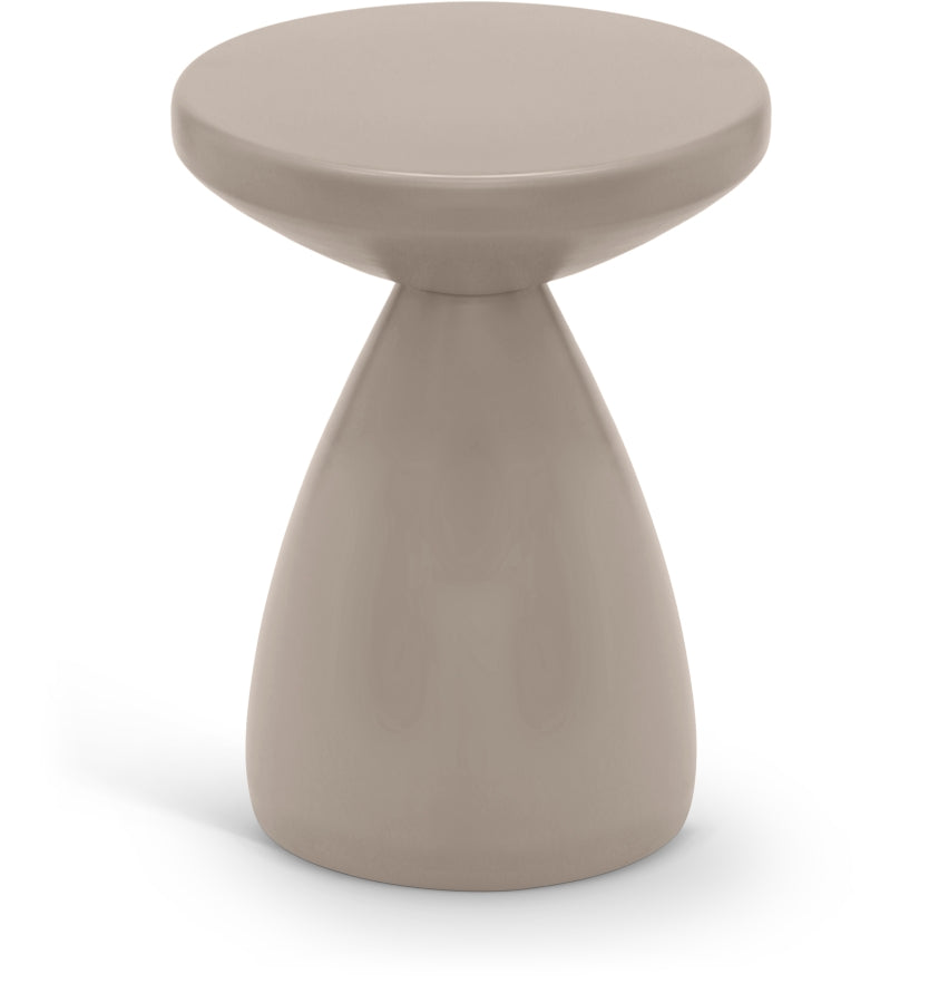 Anika Iron End Table - Taupe