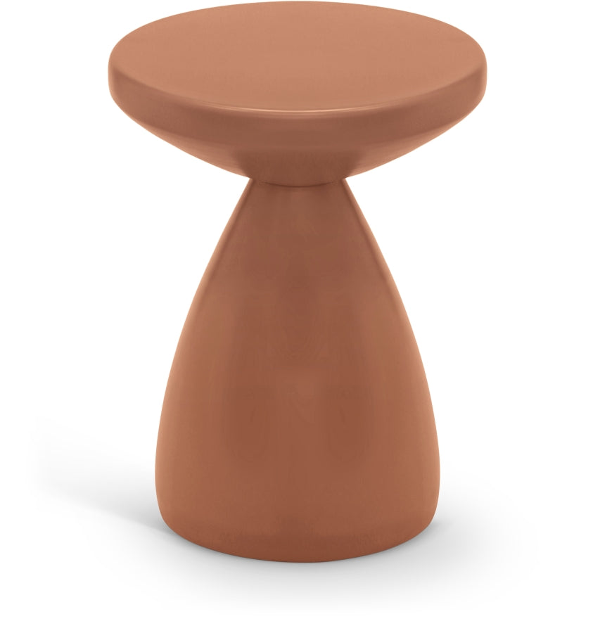 Anika Iron End Table - Terracotta