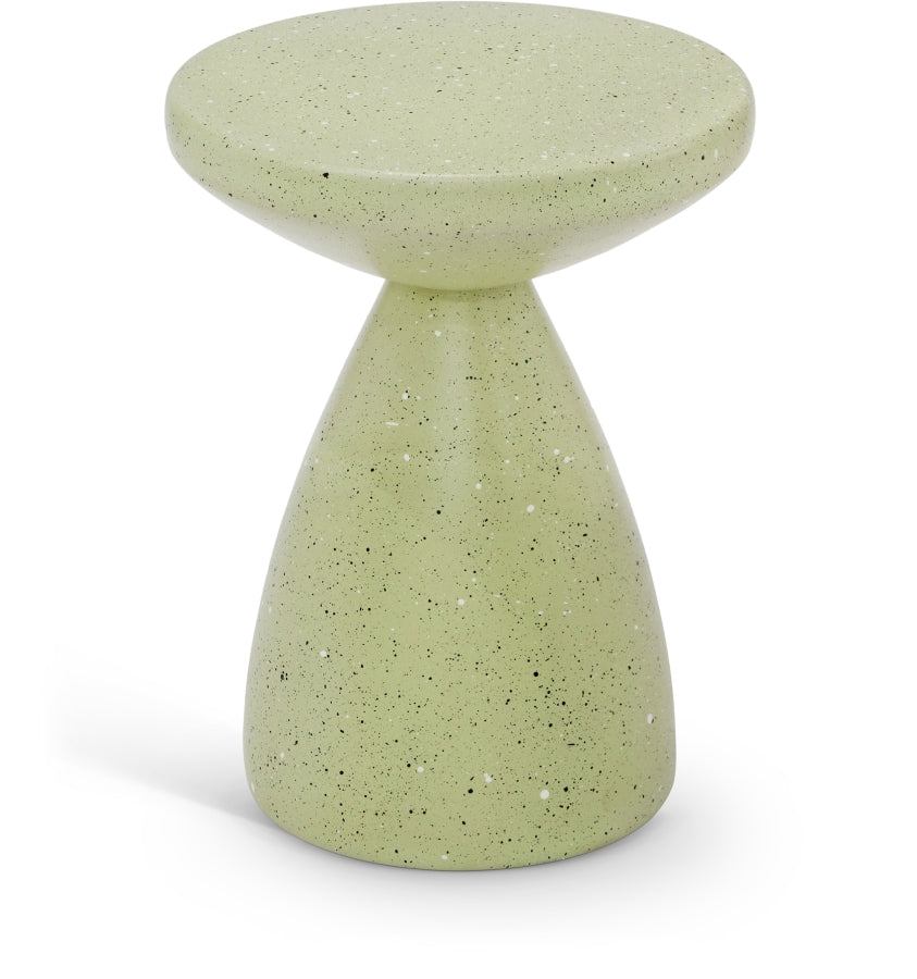 Anika Terrazzo Pattern Iron Terrazo End Table - Green