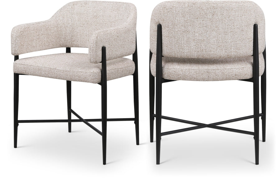 Dame Fabric Upholstered Dining Chair - Beige