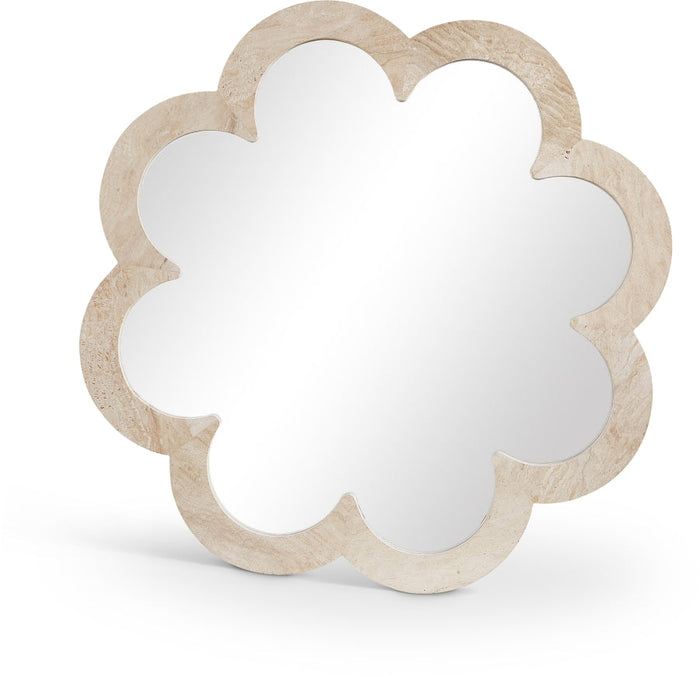 Vicenza Genuine Travertine Frame Mirror - Natural