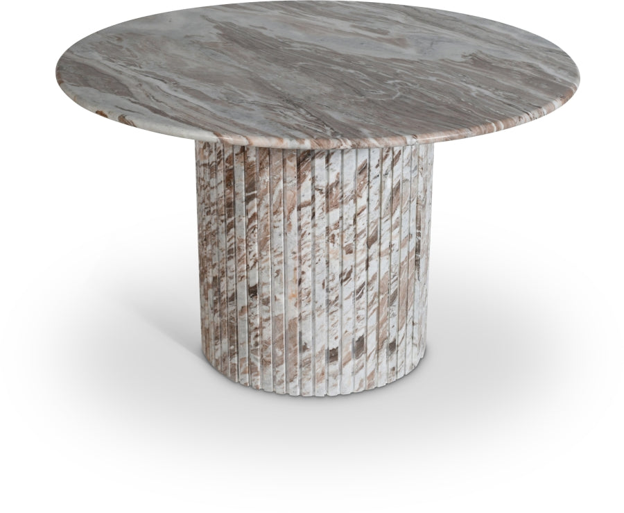 Genoa 48" Marble Dining Table - Brown