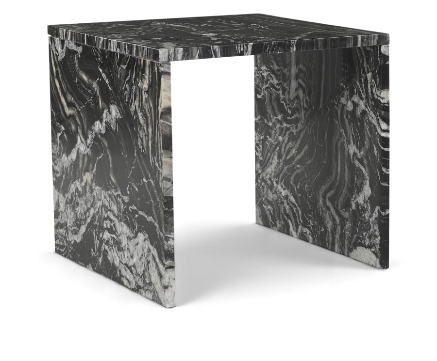 Vernazza Genuine Marble End / Side Table - Black