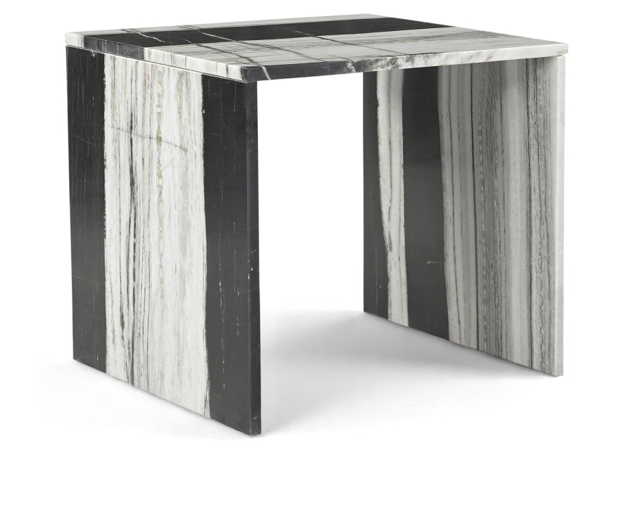 Vernazza Genuine Marble End / Side Table - Panda