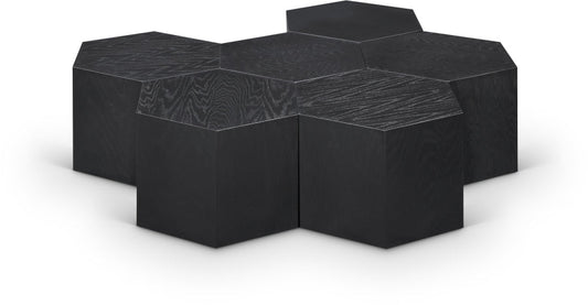 Eternal Oak Wood 6pc. Modular Coffee Table - Black