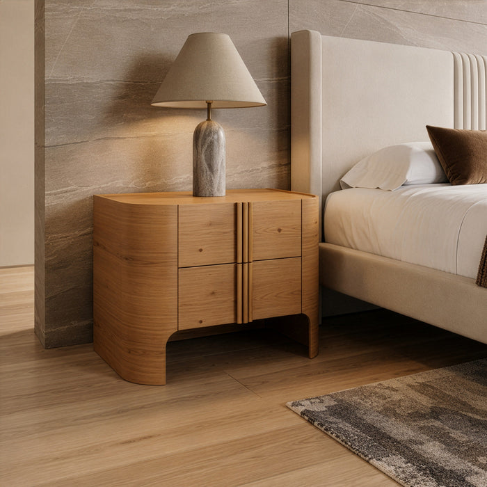 Newhart - Modern Natural Oak Nightstand