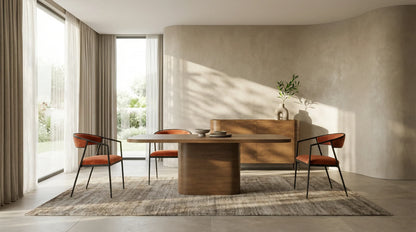 Atom Dining Table - Chocolate Nougat