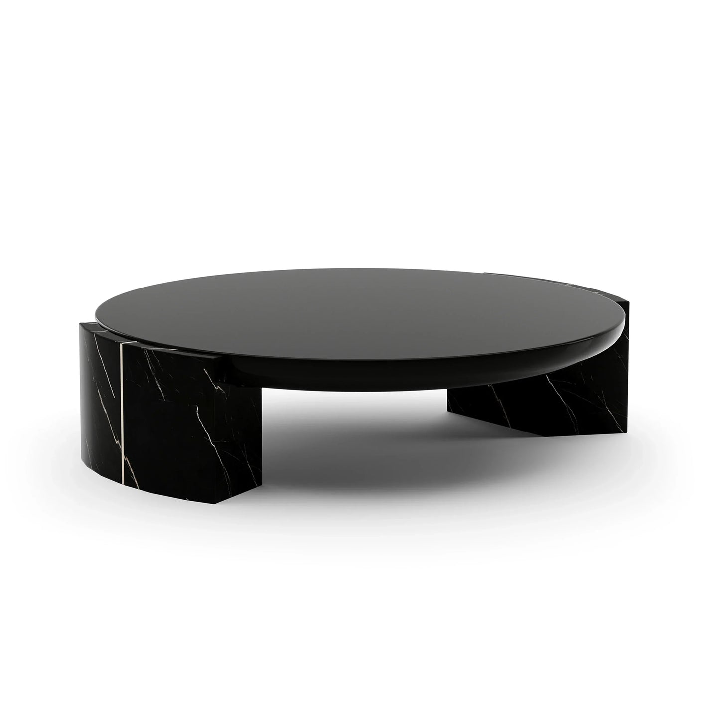 Overlap Round Cocktail Table Dark