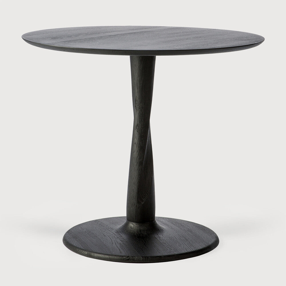 Oak Black Torsion Dining Table