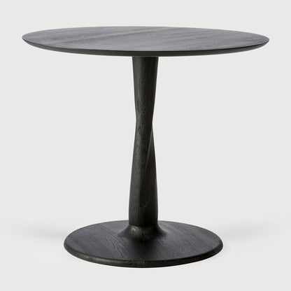 Oak Black Torsion Dining Table