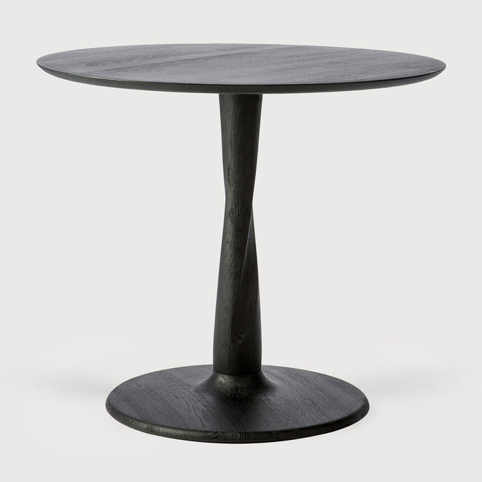 Oak Black Torsion Dining Table