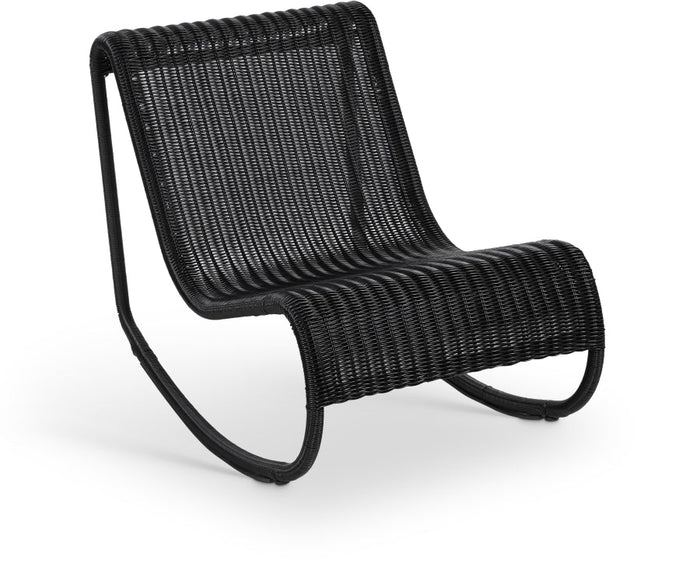 Antigua Wicker Outdoor Patio Rocking Chair - Black