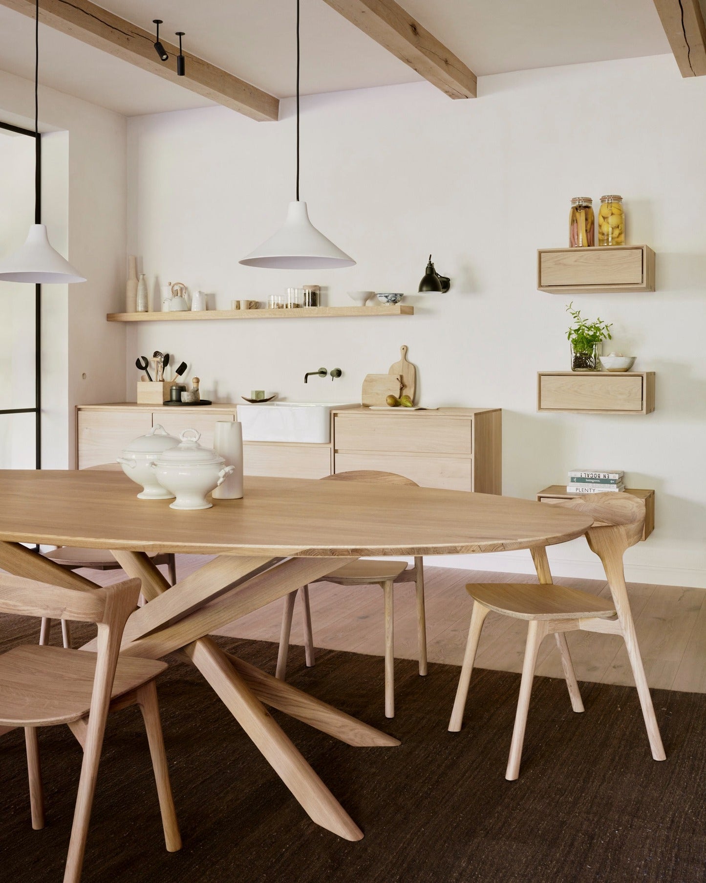 Oval Natural Mikado Dining Table