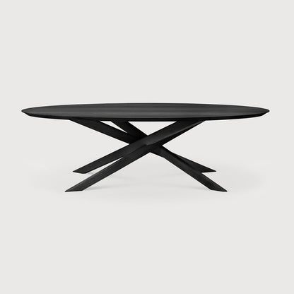 105" Oak Black Mikado Dining Table