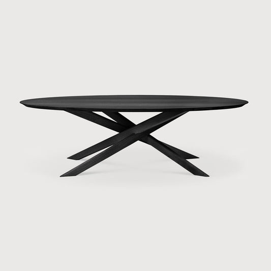 105" Oak Black Mikado Dining Table