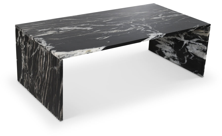 Pienza Genuine Marble Coffee Table - Black