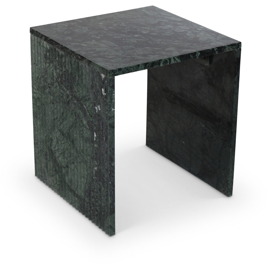 Pienza Genuine Marble End Table - Green
