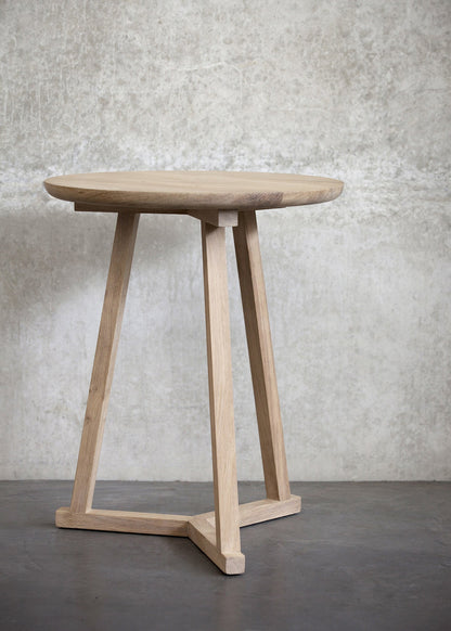 Oak Tripod Side Table