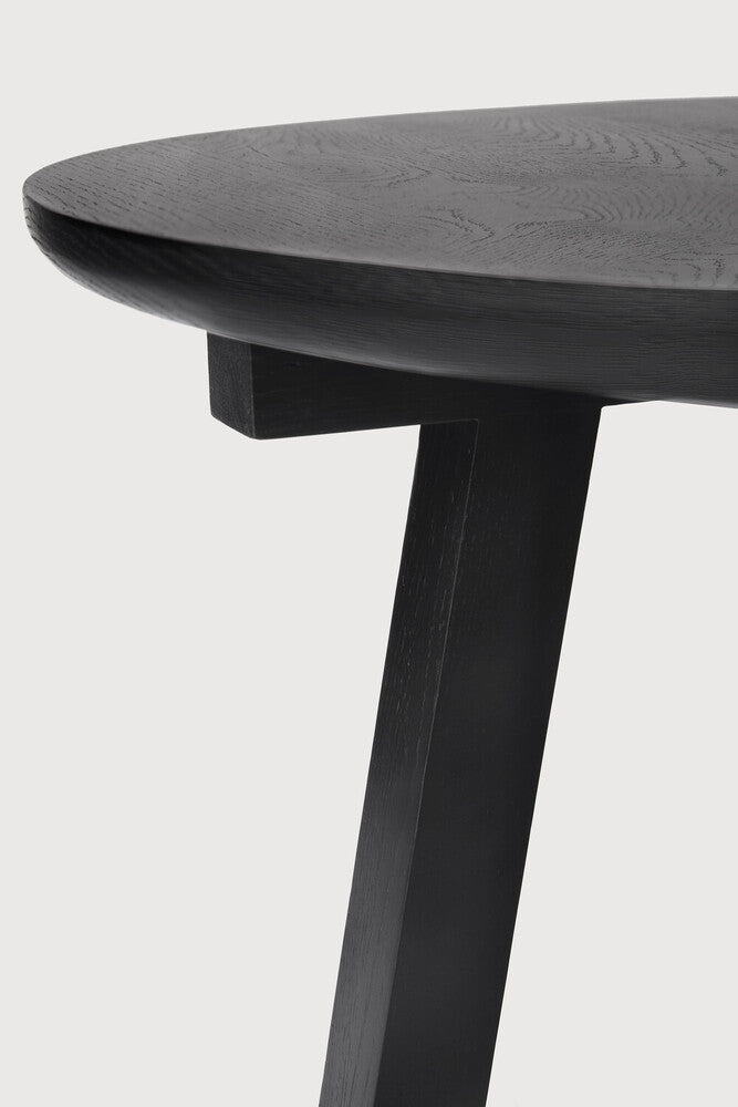 Oak Black Tripod Side Table