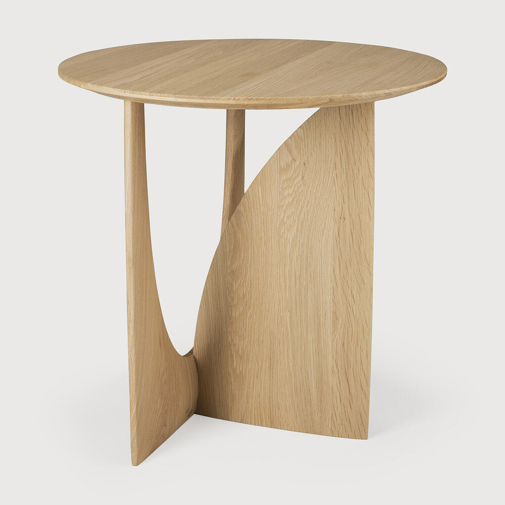 Natural Geometric Side Table