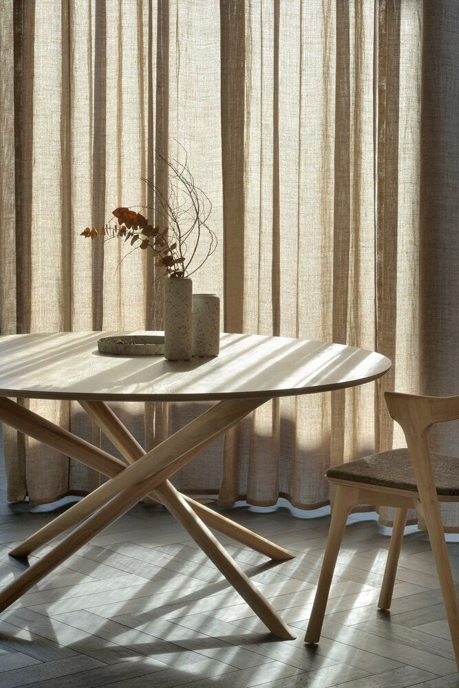 Round Natural Mikado Dining Table