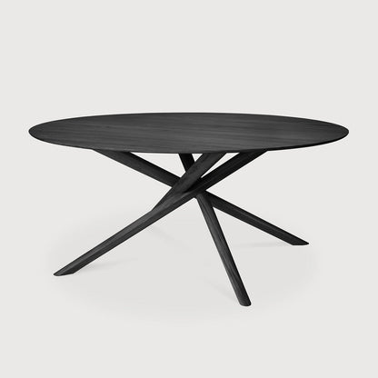 59" Oak Black Mikado Dining Table