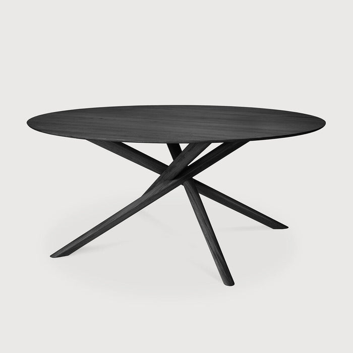 59" Oak Black Mikado Dining Table