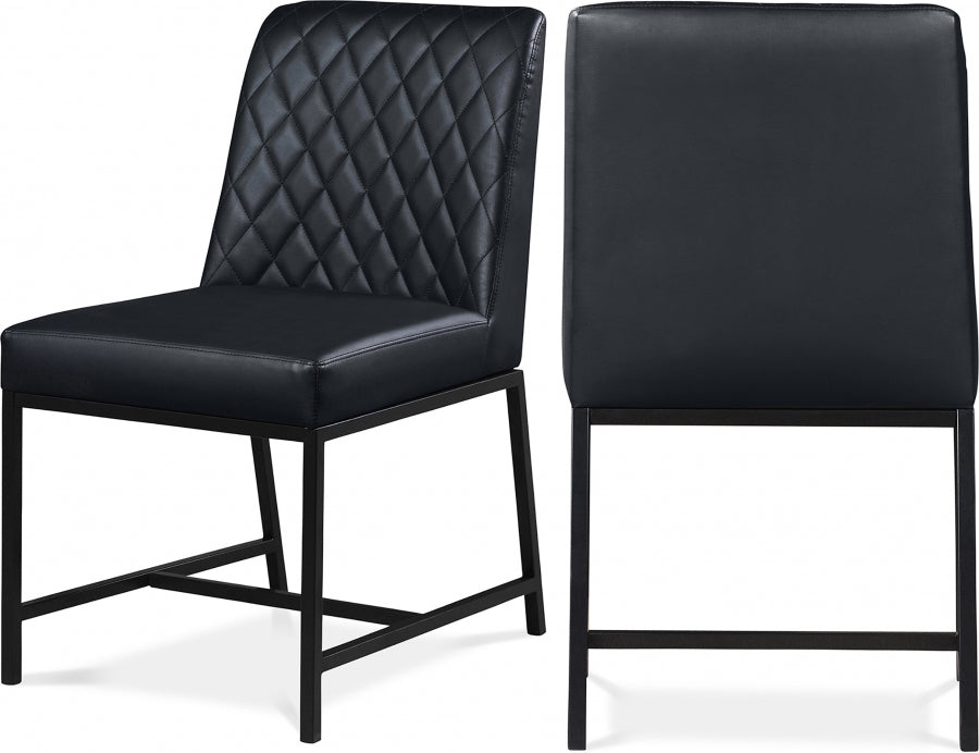 Bryce Vegan Leather Upholstered Dining Chair - Black