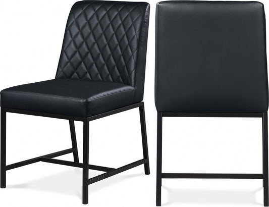 Bryce Vegan Leather Upholstered Dining Chair - Black