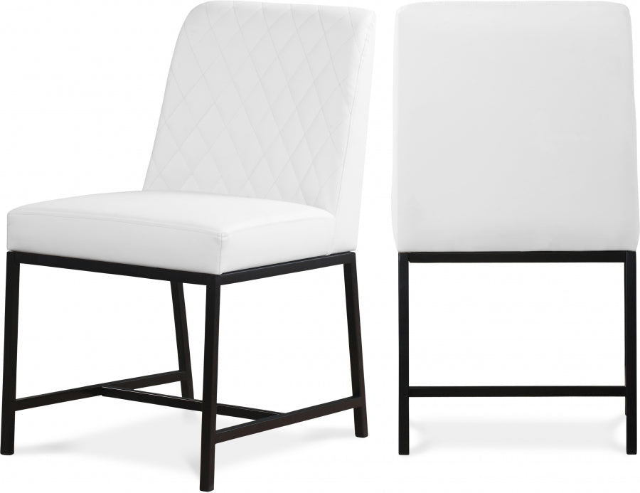 Bryce Vegan Leather Upholstered Dining Chair - White