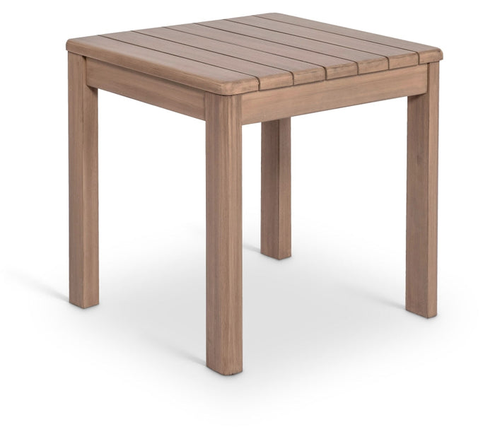 Newport Acacia Wood Outdoor Patio End / Side Table - Natural