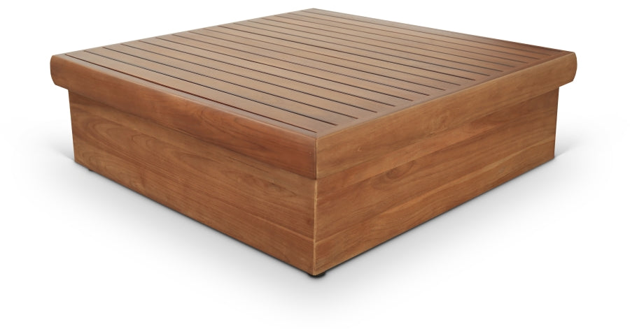 Mirella Teak Wood Outdoor Patio Coffee Table - Natural