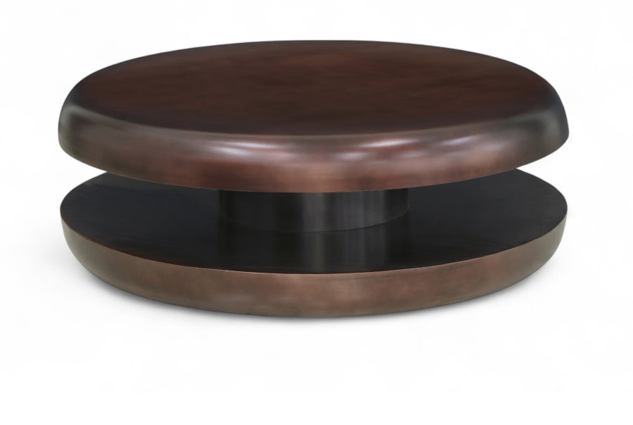 Jamison Iron Coffee Table - Brown
