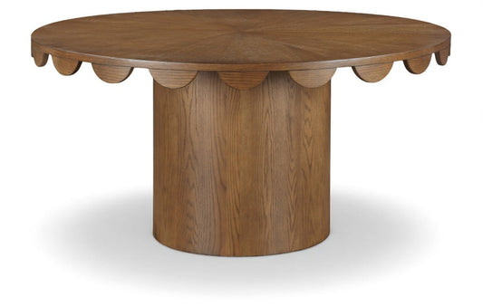 Dahlia 60" Oak Veneer Dining Table - Brown
