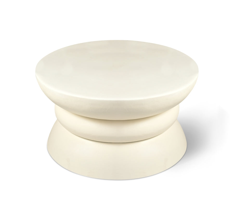Collins Aluminum Coffee Table - Cream