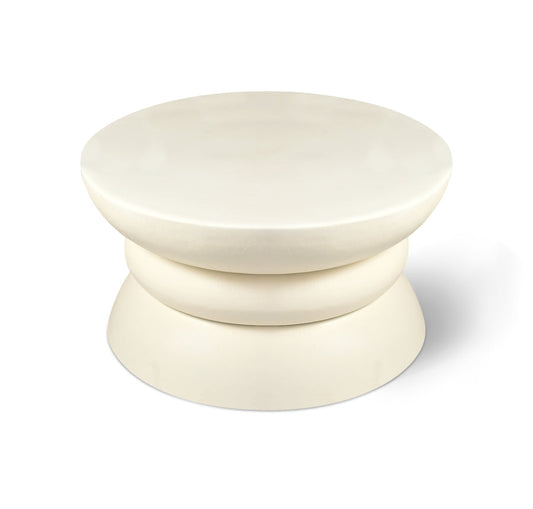 Collins Aluminum Coffee Table - Cream