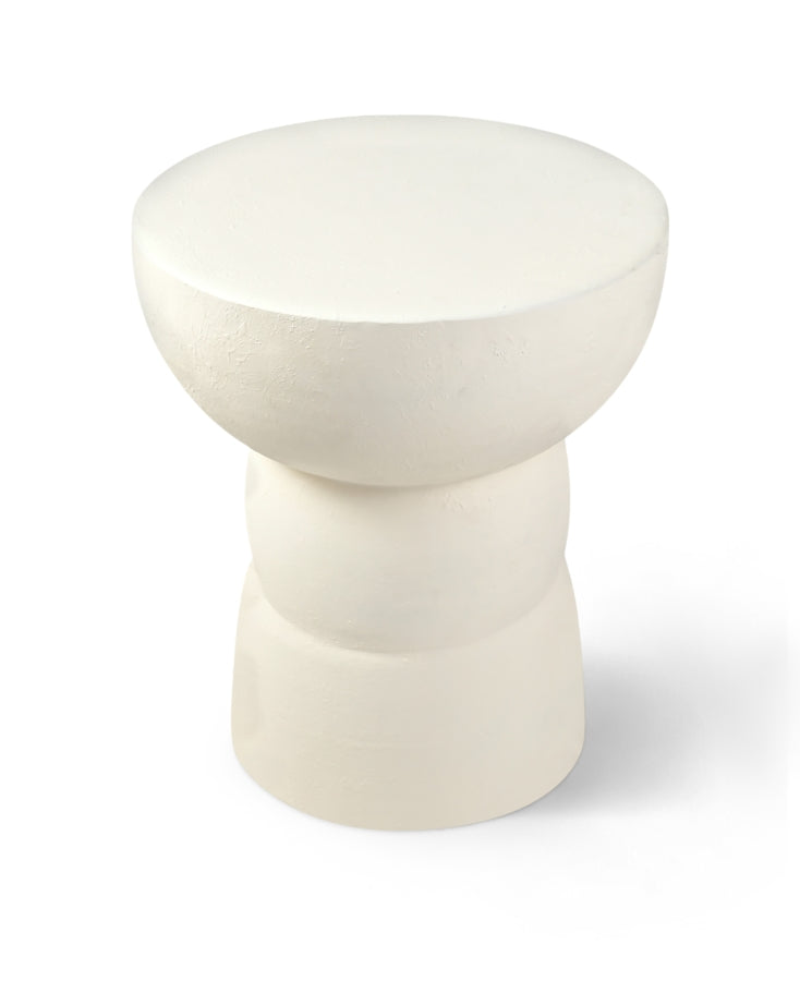 Collins Aluminum End Table - Cream